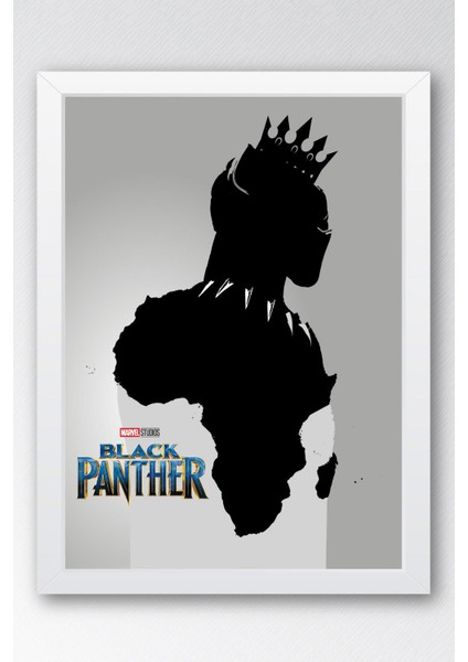 Black Panther Çerçeveli Tablo - Marvel Poster Tablo