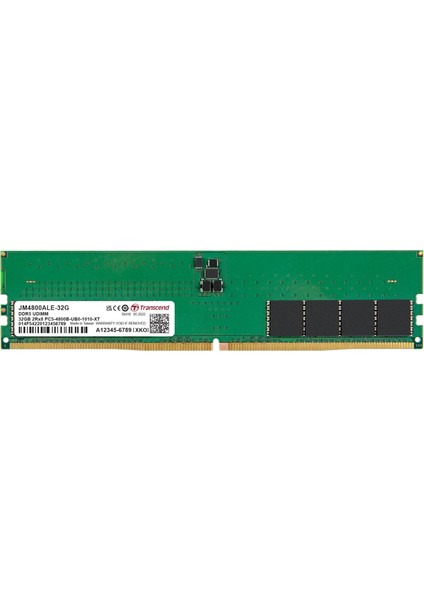 32GB(1X32GB) 4800MHZ Udımm Ddr5 CL40 Ram (JM4800ALE-32G)