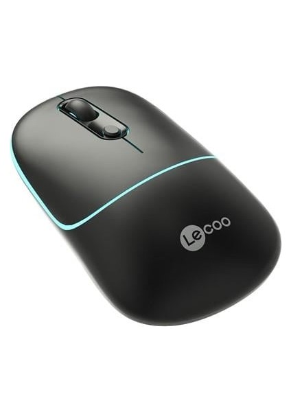 Lenovo Lecoo WS210 Kablosuz + Bluetooth Sessiz Şarjlı 1600DPI Optic Siyah Mouse