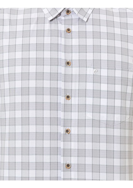 Erkek Gri Regular Fit Kısa Kollu Gömlek 50249666-VR024