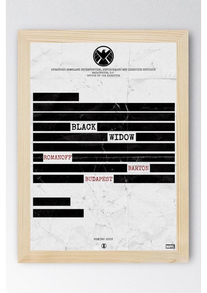 Black Widow Çerçeveli Tablo - Marvel Poster Tablo