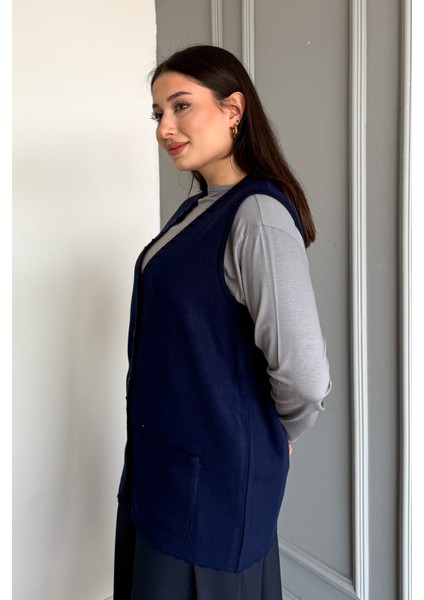 Kadın Akrilik Triko Yelek modelleri