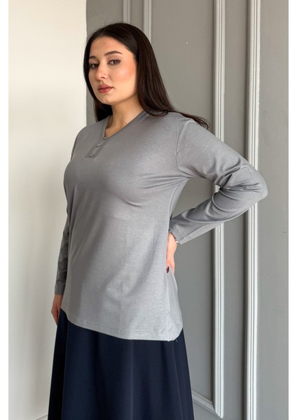 Kadın 3 Düğme Bluz modelleri