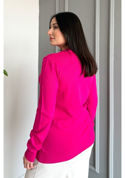 Kadın Ponpon Desenli Kazak 5033 modelleri