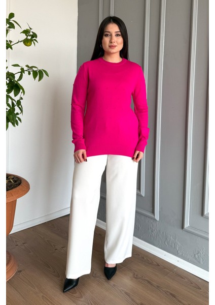 Kadın Ponpon Desenli Kazak 5033 fırsatları