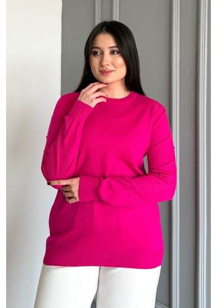 Kadın Ponpon Desenli Kazak 5033 indirimleri