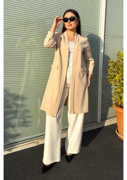 Kadın Büyük Beden Uzun Ceket 2335