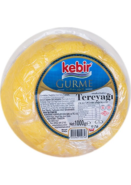 Gurme Tuzsuz Tereyağı (1 Kg) X4 Paket