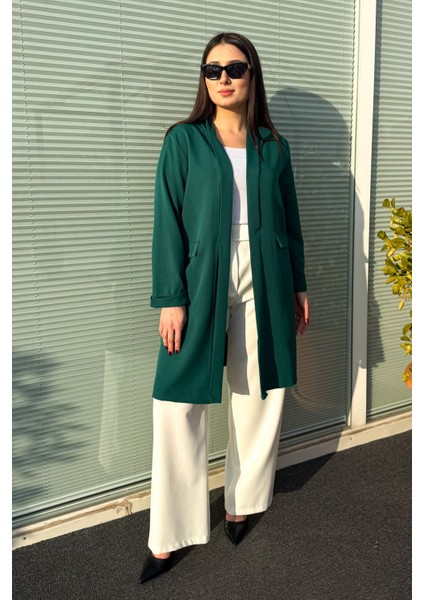 Kadın Büyük Beden Uzun Ceket 2335