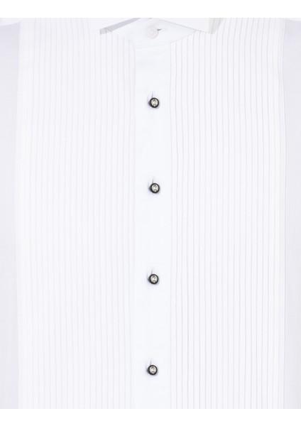 Erkek Beyaz Slim Fit Smokin Gömlek 50251062-VR013