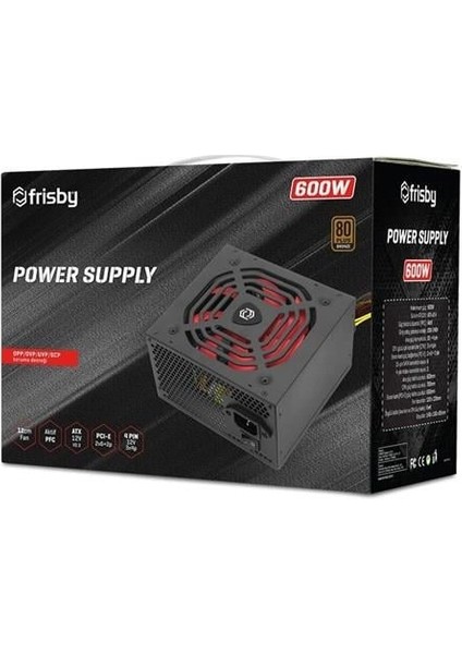 Frısby 600W 80+ Bronze FR-PS6080P Power Supply