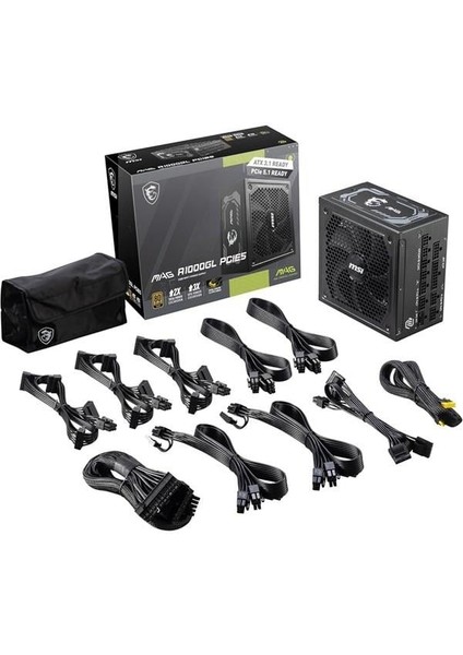 Msı 1000W 80+ Gold Mag A1000GL Pcıe 5.1 Tam Modüler Power Supply