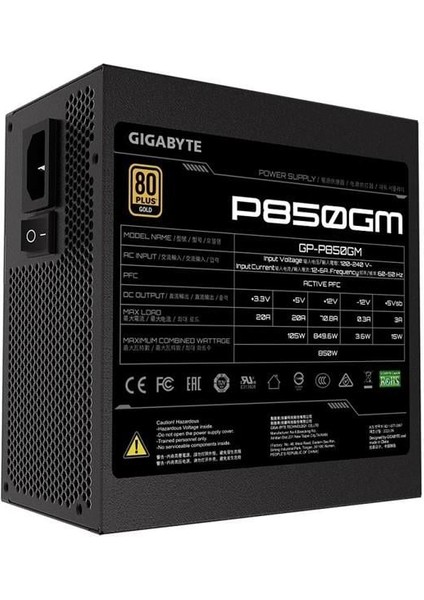 Gıgabyte 850W 80+ Gold GP-P850GM Tam Modüler Power Supply