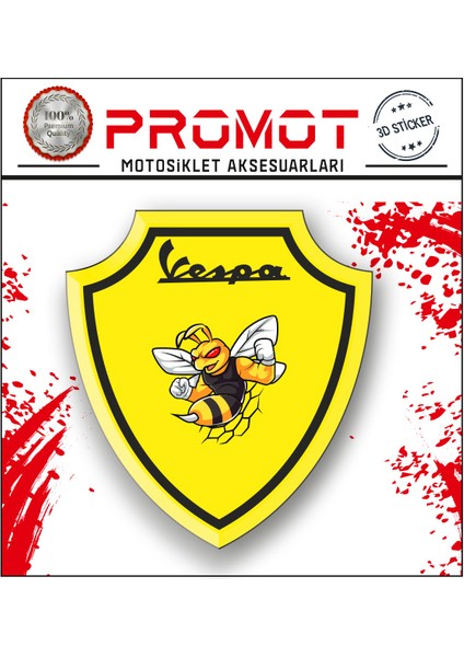 Vespa 3D Sperlik Sticker 4