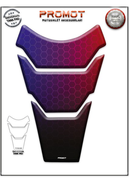 Motorsiklet 3D Üniversal Tank Pad 366