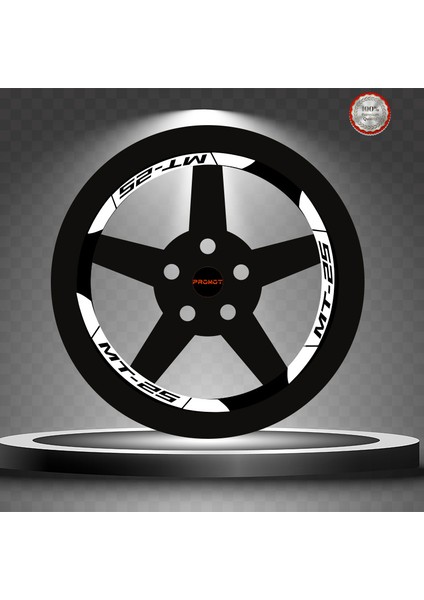Mt-25 Geniş Reflektif Beyaz Jant Şeridi