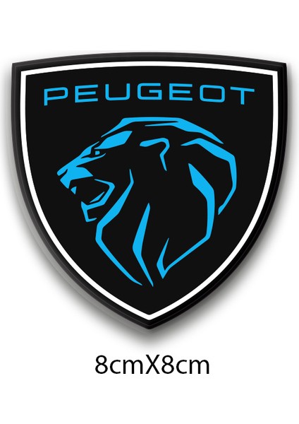 Peugeot 3D Damla 2 Li Sticker Logo 2