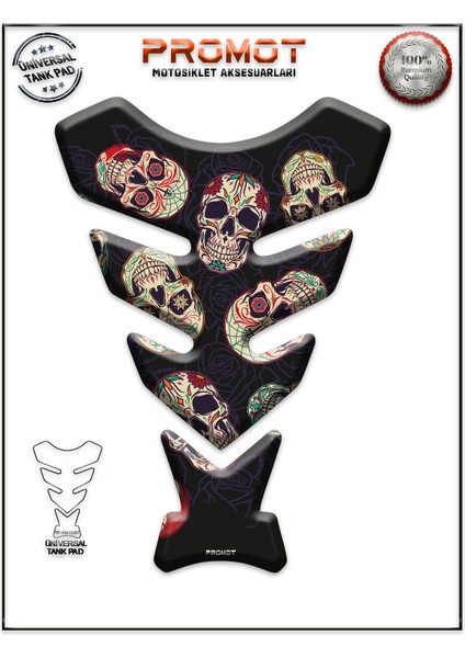 Motorsiklet 3D Üniversal Tank Pad 287