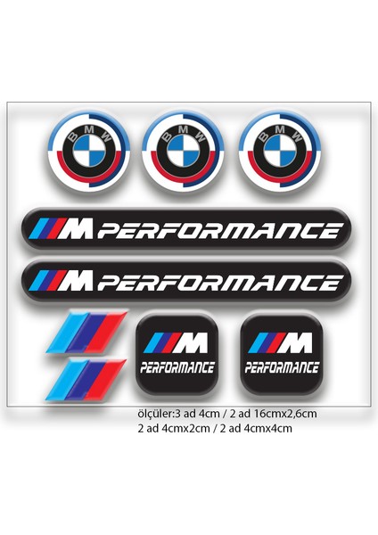 Bmw 3D Damla Sticker Seti