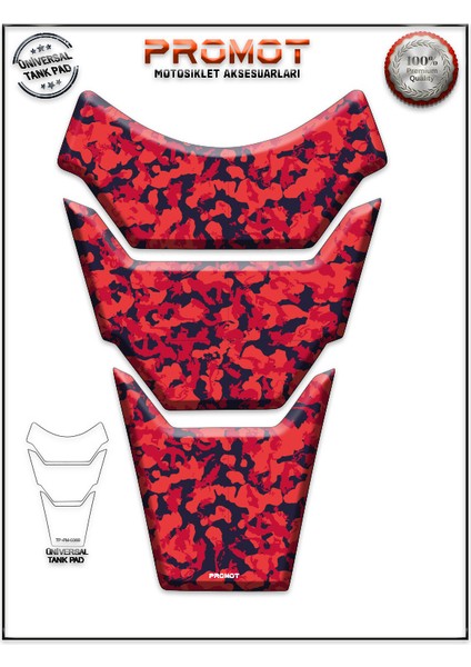 Motorsiklet 3D Üniversal Tank Pad 360