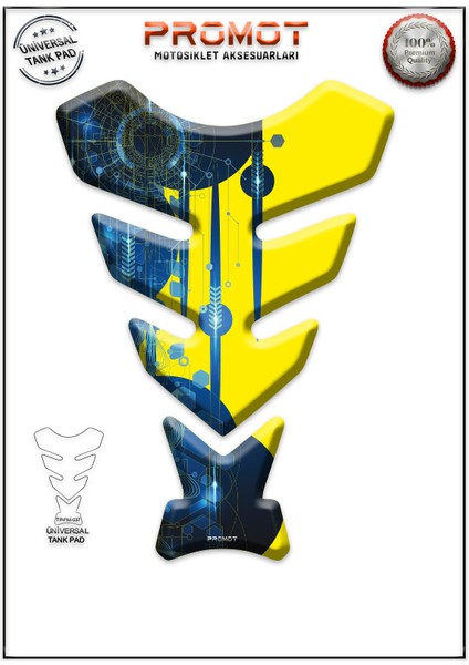 Motorsiklet 3D Üniversal Tank Pad 037