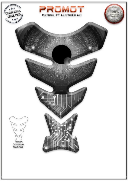 Motorsiklet 3D Üniversal Tank Pad 048