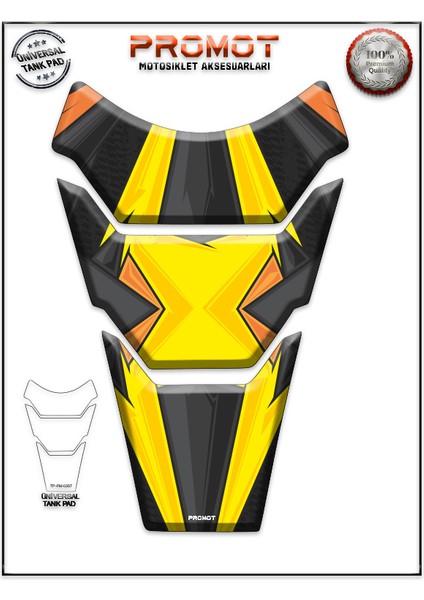 Motorsiklet 3D Üniversal Tank Pad 357