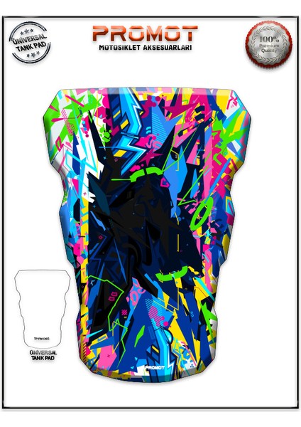 Motorsiklet 3D Üniversal Tank Pad 405