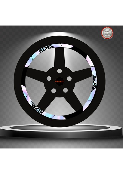 Rks Geniş Hologram Jant Şeridi