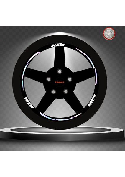 Ktm Hologram 3 Parçalı Jant Şeridi