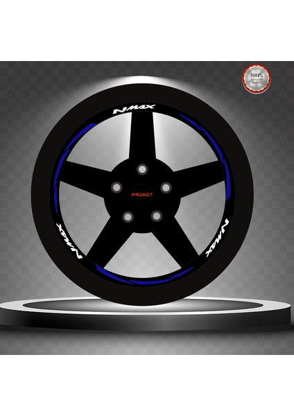 Nmax Rekleftif Mavi 3 Parçalı Jant Şeridi