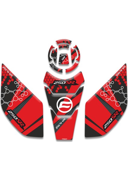 Cf Moto 250 Sr Tank Pad Set (2016/ 2023) Uyumlu 04