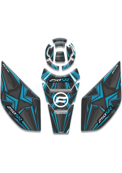 Cf Moto 250 Sr Tank Pad Set (2016/ 2023) Uyumlu 05