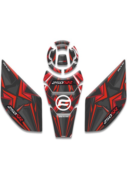 Cf Moto 250 Sr Tank Pad Set (2016/ 2023) Uyumlu 08