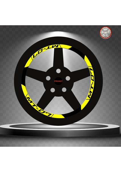 Mt-07 Geniş Reflektif Sarı Jant Şeridi