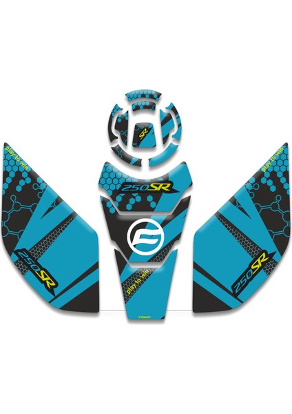 Cf Moto 250 Sr Tank Pad Set (2016/ 2023) Uyumlu 01