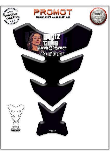 Motorsiklet 3D Üniversal Tank Pad 275