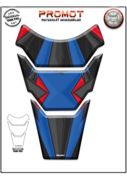 Motorsiklet 3D Üniversal Tank Pad 356