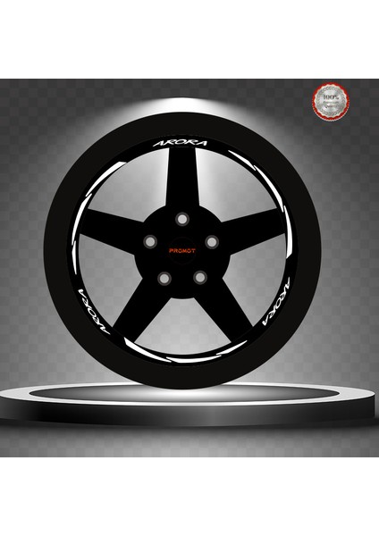 Arora Rekleftif Beyaz 3 Parçalı Jant Şeridi