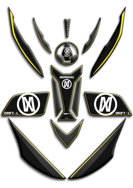 Mondıal Drift L 125 Tank Pad Full Set 03