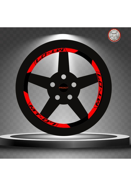 Mt-07 Geniş Reflektif Kırmızı Jant Şeridi