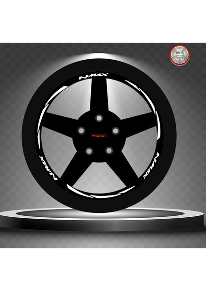 Nmax Rekleftif Beyaz 3 Parçalı Jant Şeridi