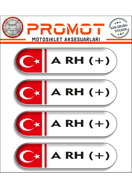 Kan Grubu 3D Sticker 4'lü