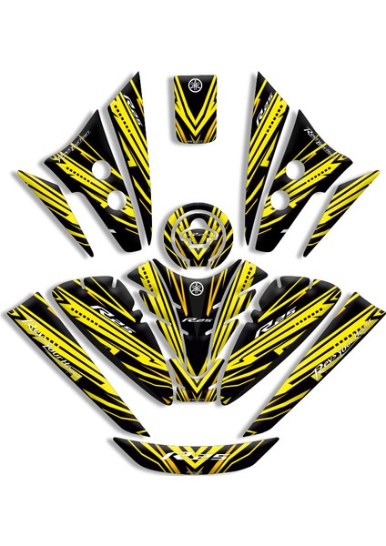 Yamaha R25 Tank Pad Full Set (2019/2024) Uyumlu 14