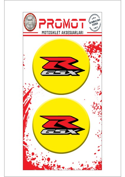 Gsxr Suzukı 3D Kabartmalı Damla Sticker 5CMX5CM 02