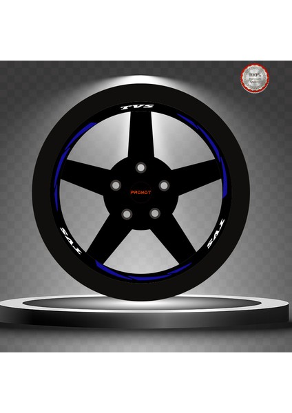 Tvs Rekleftif Mavi 3 Parçalı Jant Şeridi
