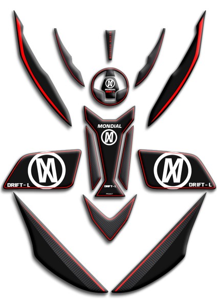 Mondıal Drift L 125 Tank Pad Full Set 01