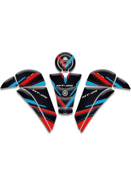 Yamaha MT25 Tank Pad Set (2020/2024) Uyumlu 02