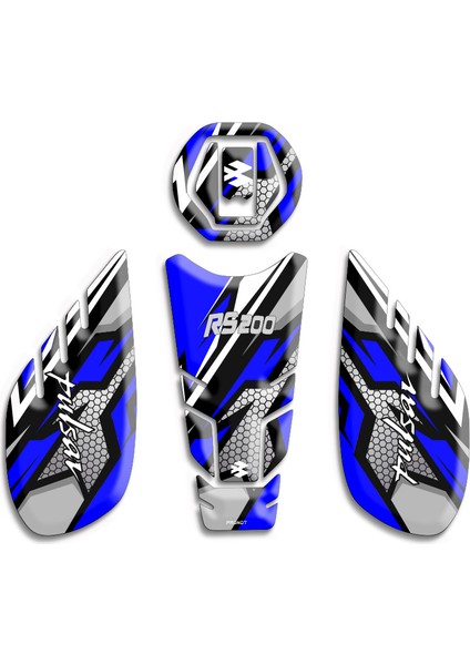 Bajaj Pulsar RS200 Tank Pad Set 02
