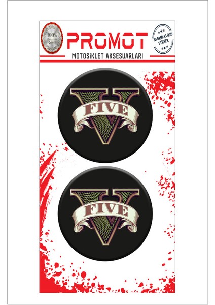 Grand Theft Auto Tasarımlı 3D Kabartmalı Damla Sticker 5CMX5CM 02
